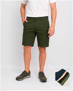 1701 - Bermuda Corte Chino Gabardina Con Spandex TALLE ESPECIAL